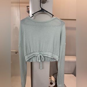 Gymshark mint ribbed long sleeve top